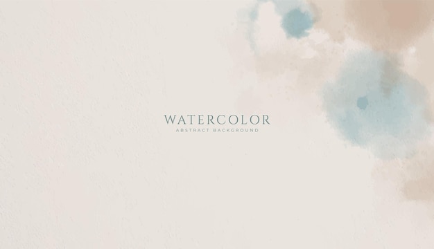 Abstract horizontal watercolor background Neutral light brown blue colored empty space background illustration