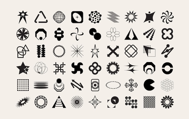 Vector abstract icon collection