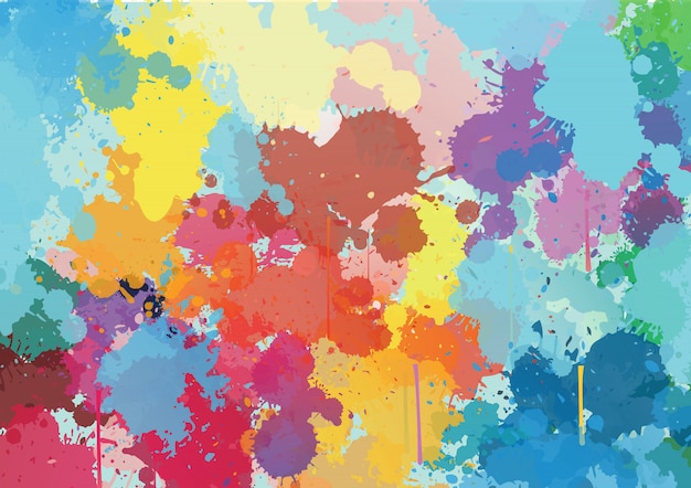 Abstract ink colourful background