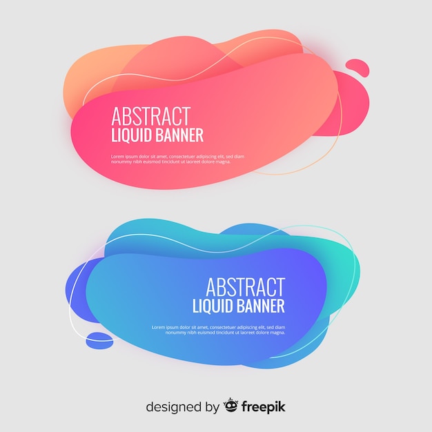 Vector abstract liquid banners