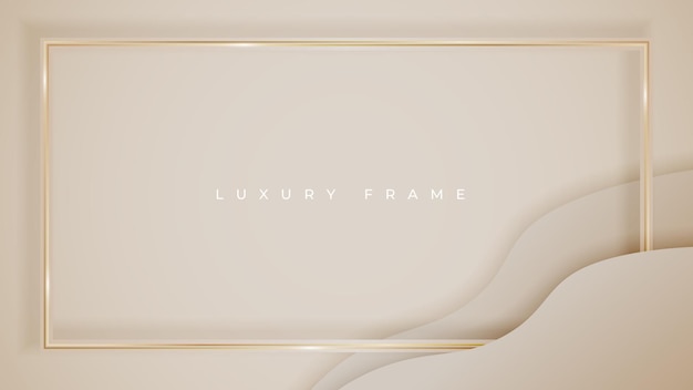 Abstract luxury and golden frame concept