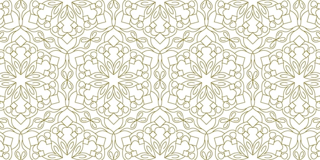 abstract mandala golden line pattern ethnic background