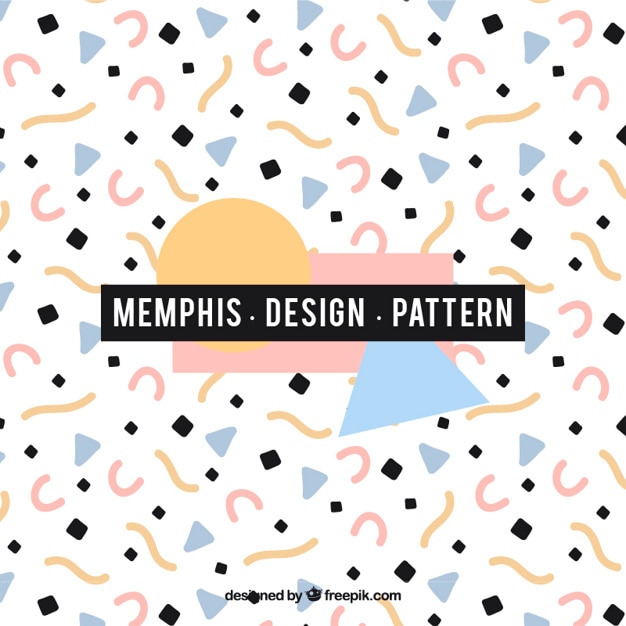 Vector abstract memphis style pattern