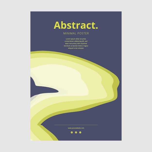 Vector abstract minimal poster template