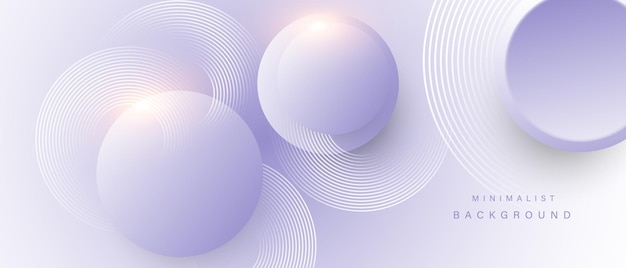 Vector abstract minimalist background with circle elements