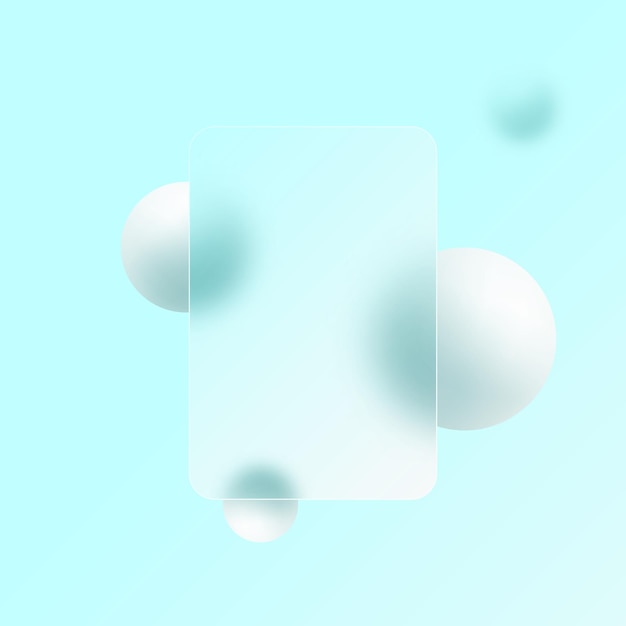 Vector abstract minimalistic background for a presentation slide in the style of glass morphism