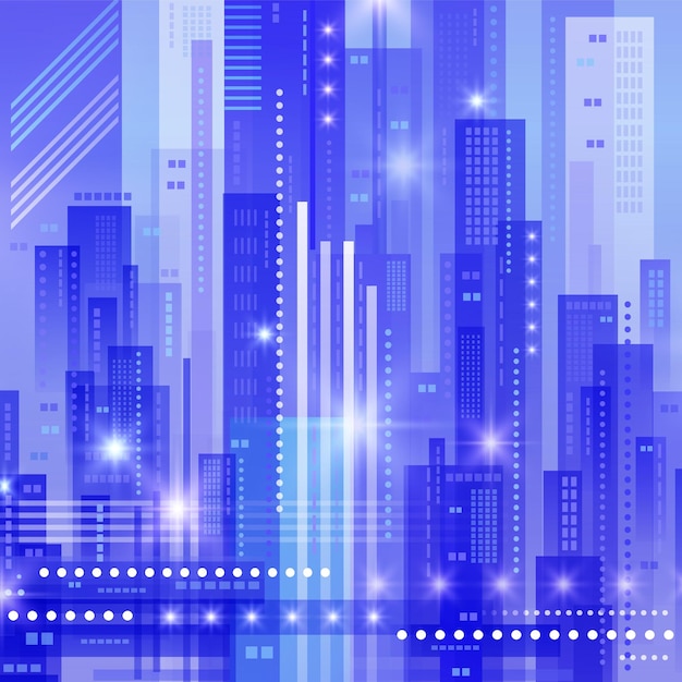 Abstract modern cityscape vector illustration