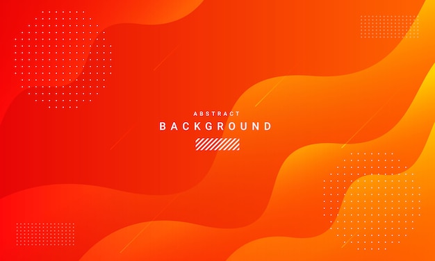 abstract orange background with minimal geometric and wave