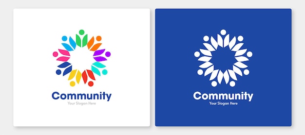 Abstract people community logo