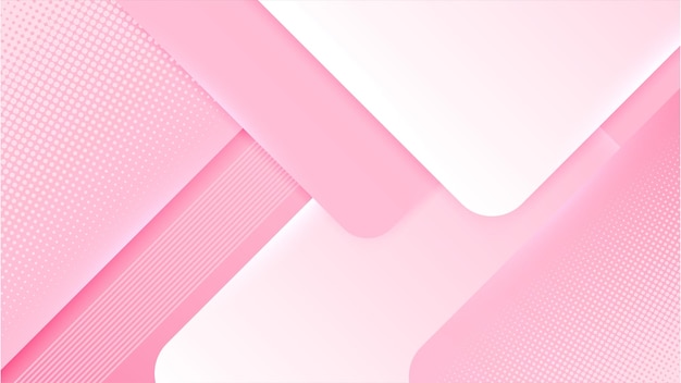 Vector abstract pink background with geometric shapes and valentine color tone