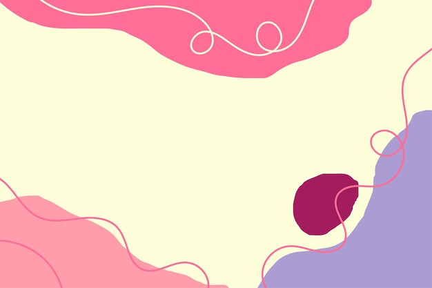 Abstract simple blob background with lines