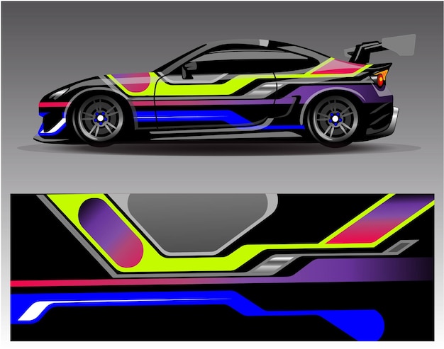 Vector abstract stripe racing background for wrap vehicle