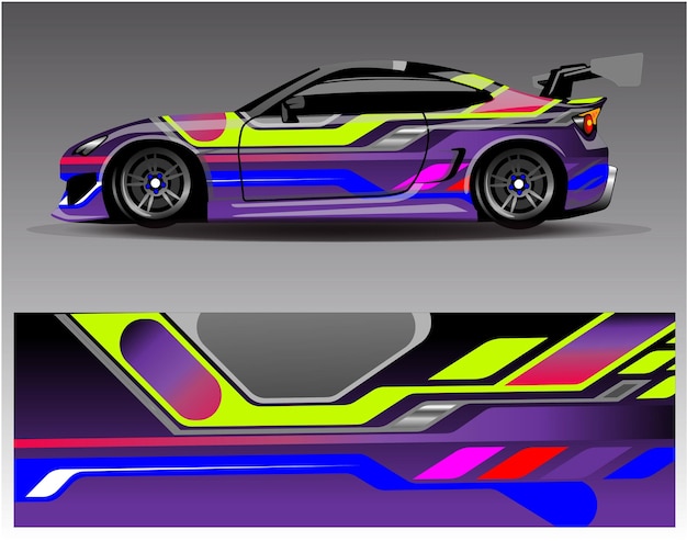 Vector abstract stripe racing background for wrap vehicle