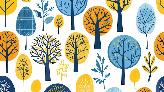 Vector abstract summer tree pattern flat icon