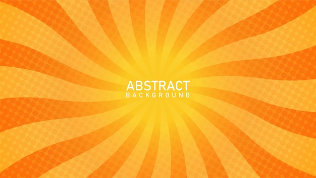 Vector abstract sunburst background with orange color