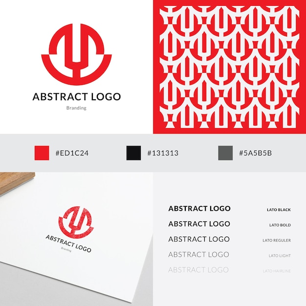 Vector abstract symbol logo branding design