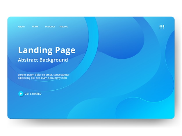 Abstract template landing page