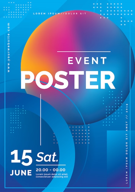 Vector abstract vector dynamic event poster template