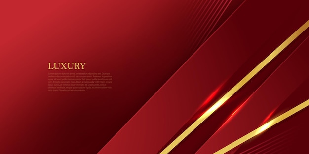 Vector abstract vector luxury red and gold background modern creative concept