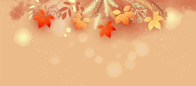 Abstract Watercolor Autumn Banner