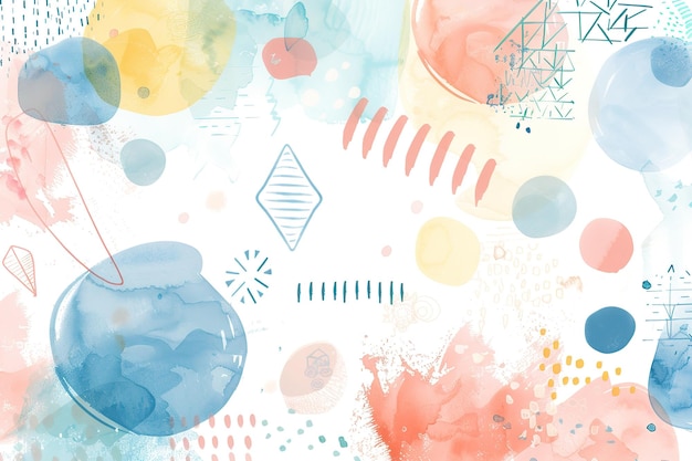 Vector abstract watercolor background with watercolor splashes pastel colors