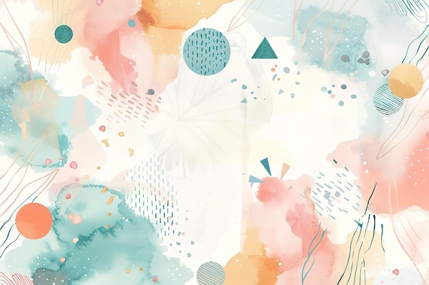 Vector abstract watercolor background with watercolor splashes pastel colors