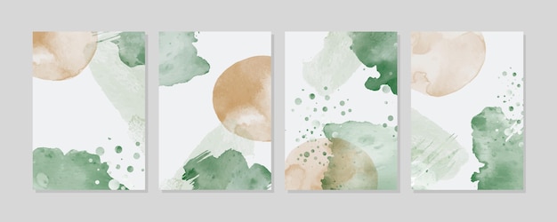 Vector abstract watercolor covers design