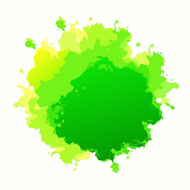 Vector abstract watercolor hand paint green splash on a isolated white background 17