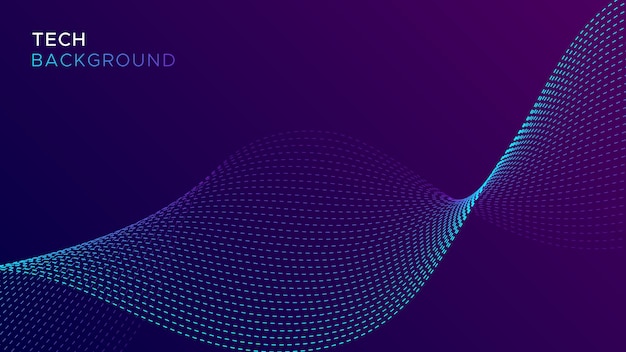 Abstract Wavy Gradients Tech Background