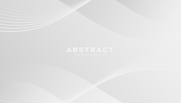 Vector abstract white and grey background with dynamic waves