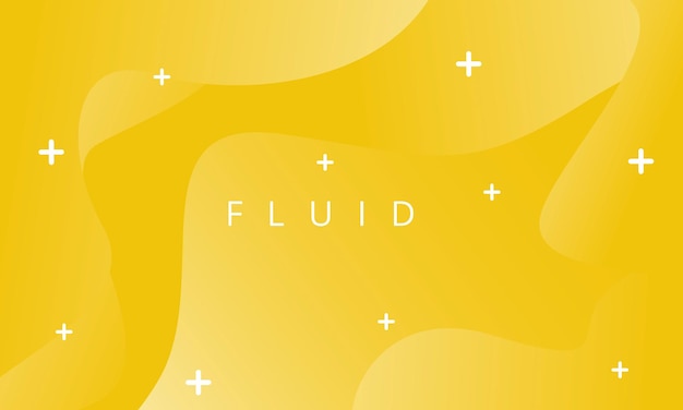 Vector abstract yellow fluid background vector