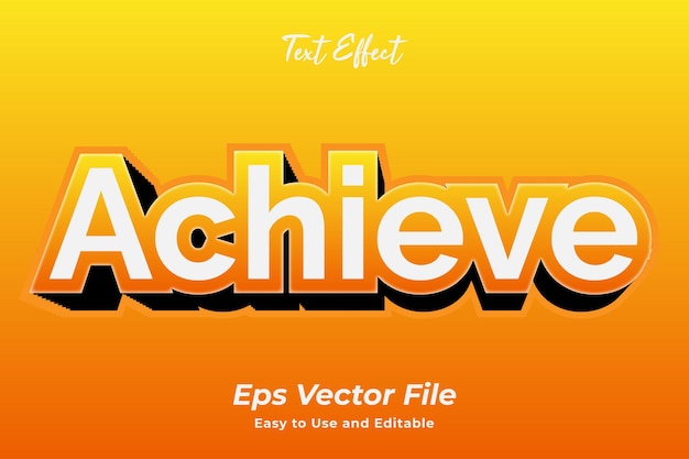 Achieve Text effect Editable and easy to use Premium vector