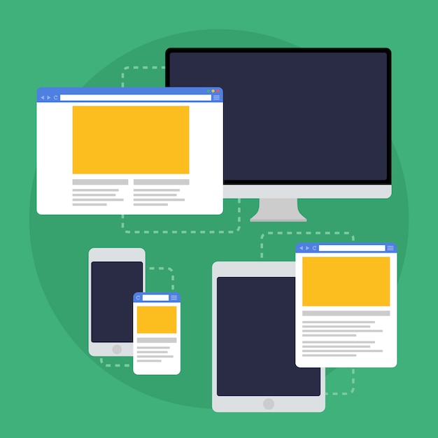 Adaptive web design on different devices