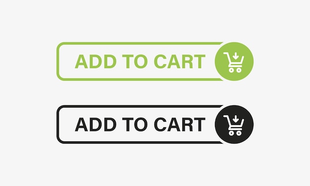 add to cart button with shopping cart icon or add to shop cart label banner web icons buttons