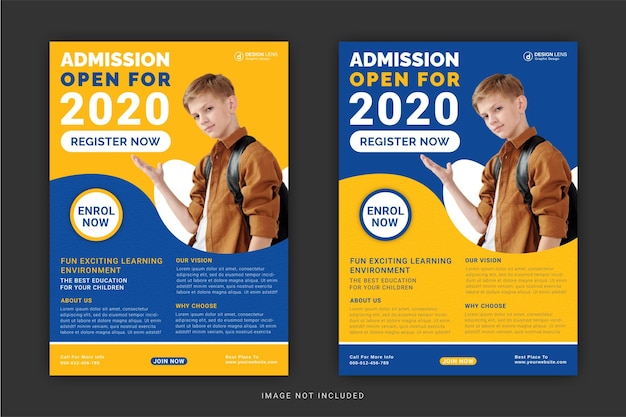 Admission For Open Editable Flyer Design Template