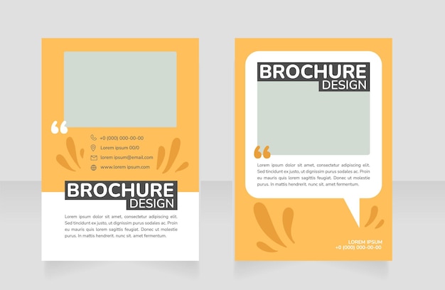 Agribusiness work blank brochure design Template set with copy space for text Premade corporate reports collection Editable 2 paper pages Nunito ExtraBold SemiBold Regular fonts used