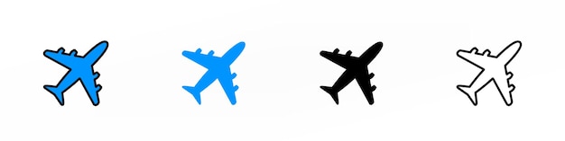 Air plane icon set illustration