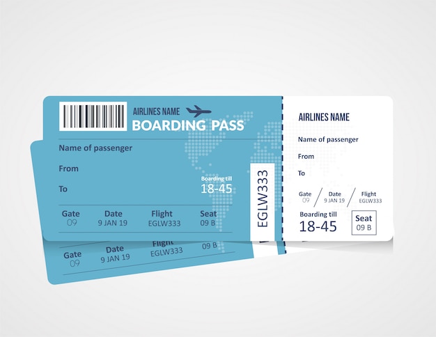 Airline Boarding Pass  template