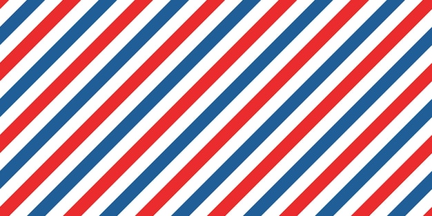 Airmail seamless pattern with diagonal blue and red stripes Air mail classic retro pattern Vector illustration on white background