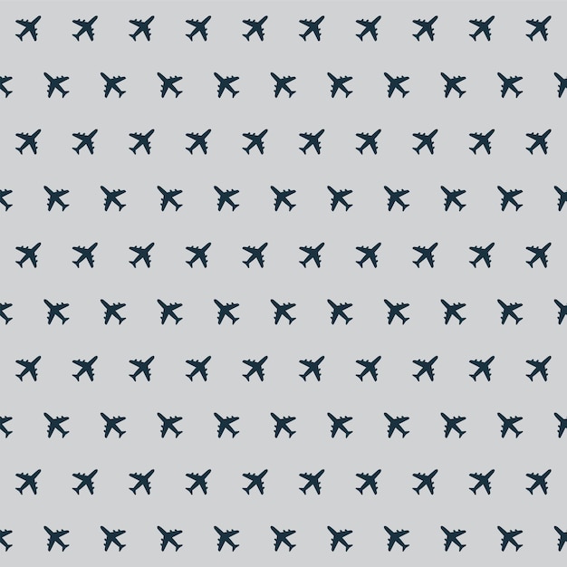 Airplane pattern on white background