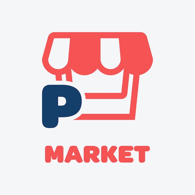 Alphabet P Market Logo