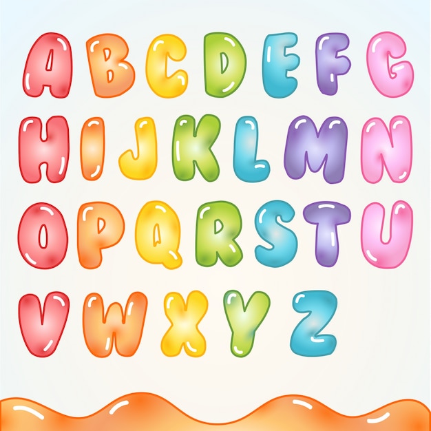 Alphabet with Gummy Candy design