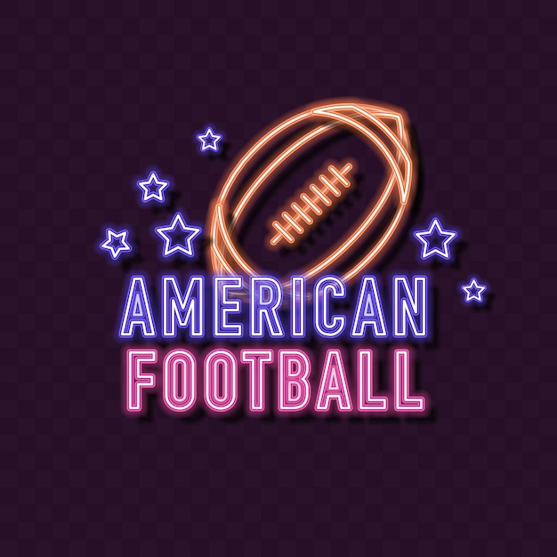 American football neon design