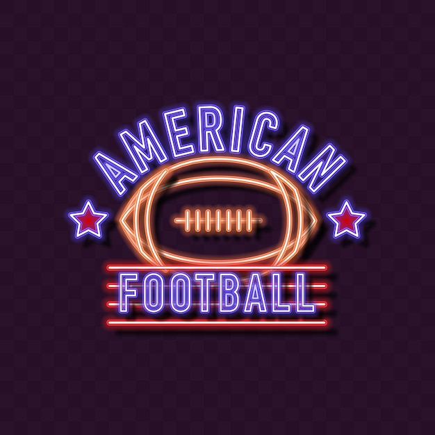 American football neon design