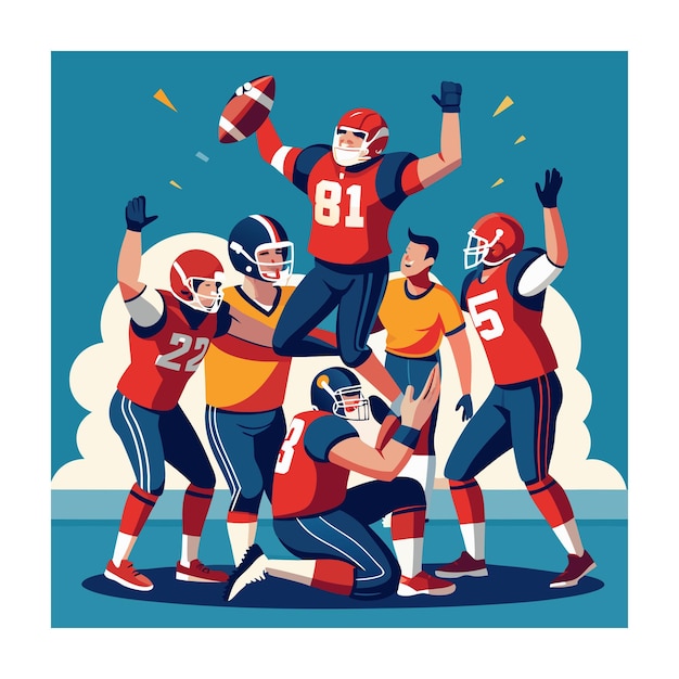 Vector american football vector illustration