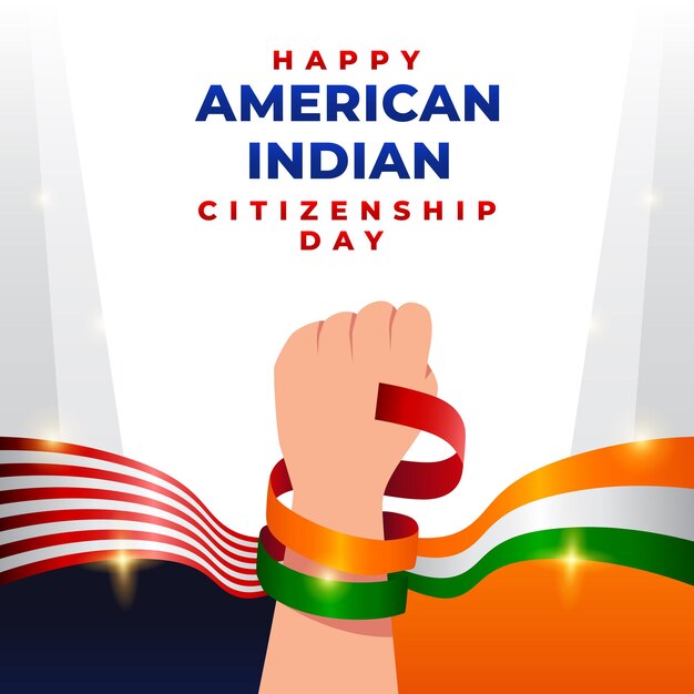 Vector american indian citizenship day design illustration