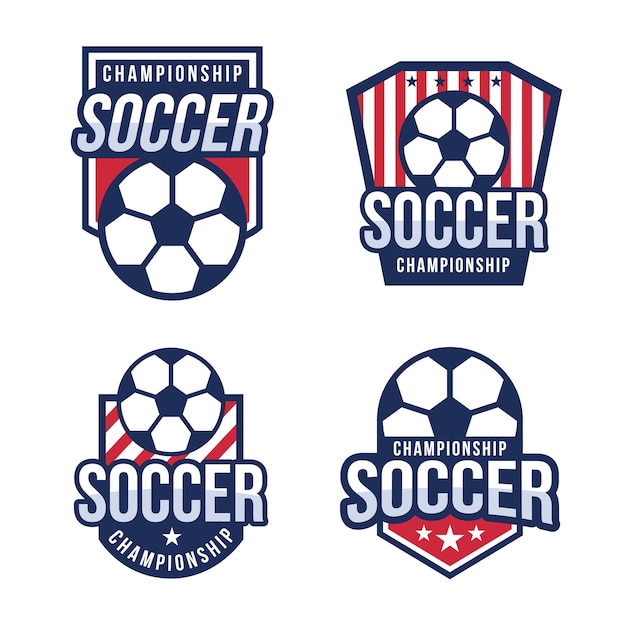 American soccer logo set