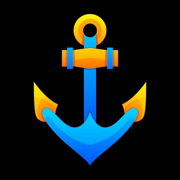 Anchor colorful gradient logo design