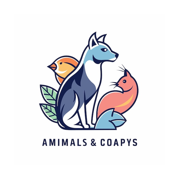 Vector animals and pets logo template