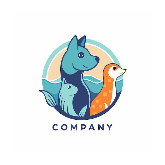 Vector animals and pets logo template